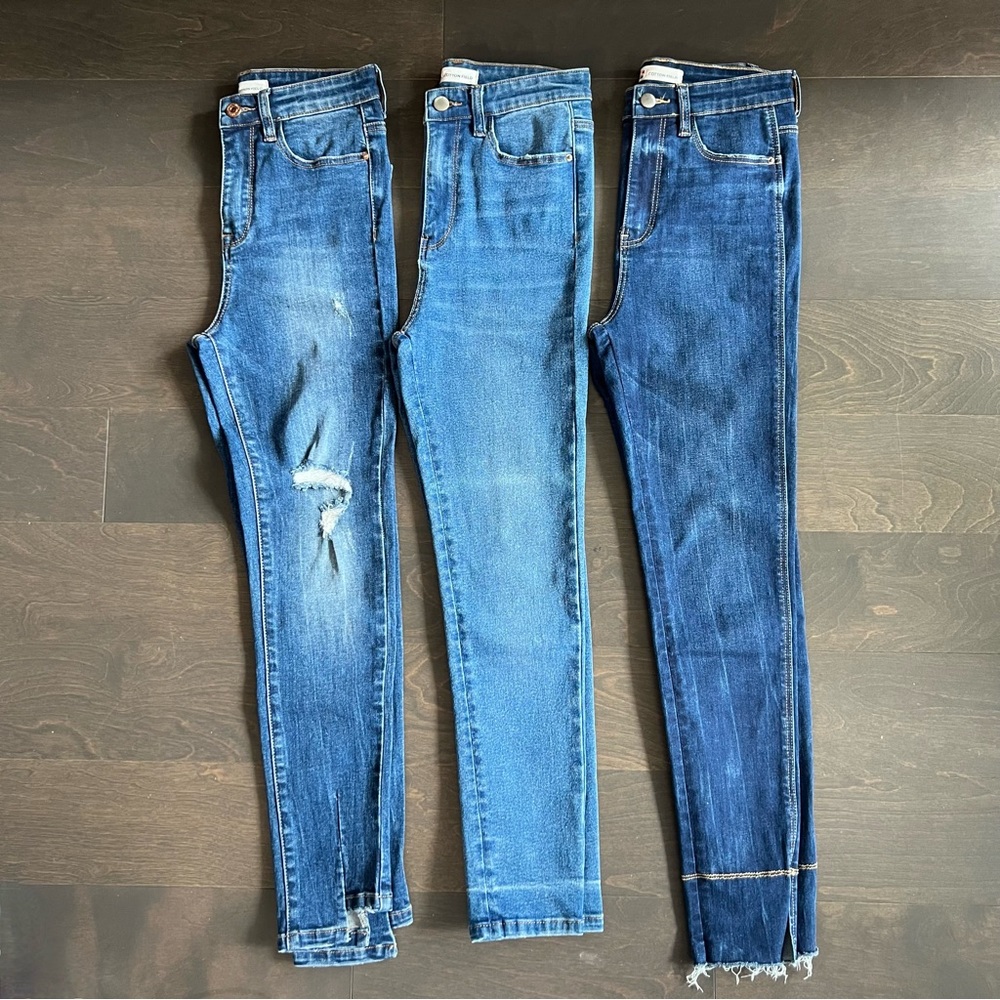 LOT of 3 NEW unbranded Ultra Hi-Rise Super Skinny Jeans